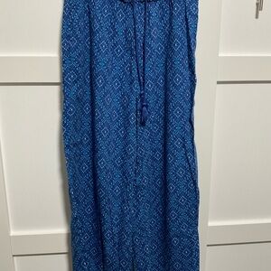 Knox Rose Blue wide leg boho pant